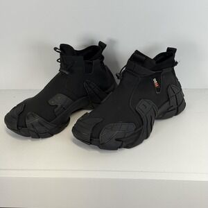 WDG Shoes Mens 9.5 Black Boots Slip On EU 43 Mid Ankle Hiking